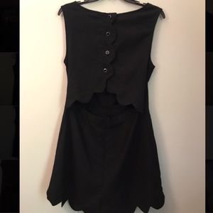 Black scalloped romper large/x-large